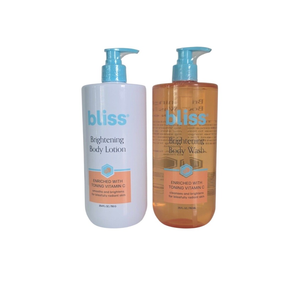 Bliss Brightening Body Wash & Lotion w/ Vitamin C For Radiant Skin 26 fl.oz